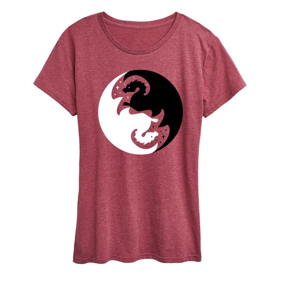Instant Message - Yin Yang Dragons - Women's Short Sleeve Graphic T-Shirt