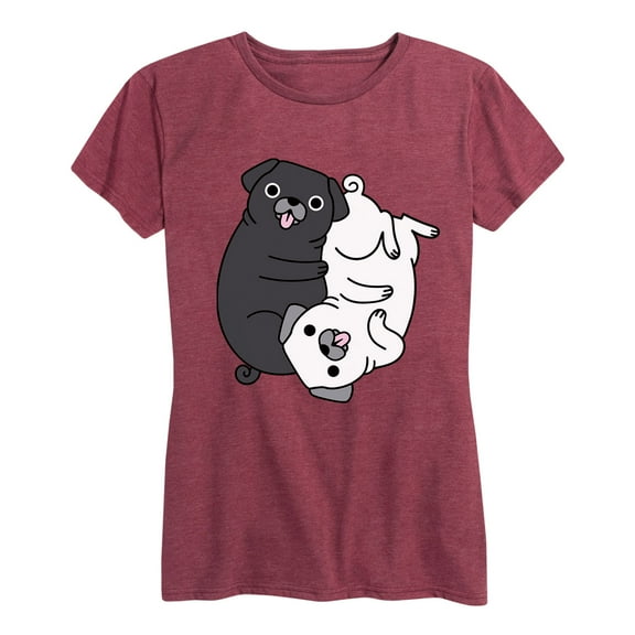 Instant Message - Yin Yang Pugs - Women's Short Sleeve Graphic T-Shirt