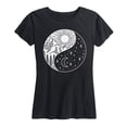 thumbnail image 1 of Instant Message - Yin Yang Sun Moon - Women's Short Sleeve Graphic T-shirt, 1 of 5