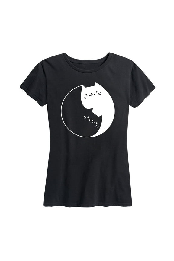- Ying Yang Cat - Women's Short Sleeve Graphic T-Shirt