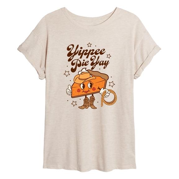 Instant Message - Yippee Pie Yay Oversized Graphic T-Shirt