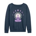 thumbnail image 1 of Instant Message - Yoga Moon Phases - Women's Lightweight French Terry Long Sleeve Shirt, 1 of 6