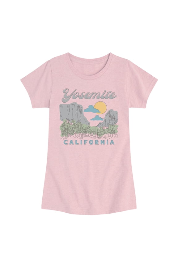 - Yosemite - Youth Girls Fitted Short Sleeve T-Shirt
