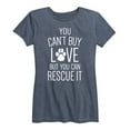 thumbnail image 1 of Instant Message - You Can't Buy Love Rescue It - Women's Short Sleeve Graphic T-Shirt, 1 of 5