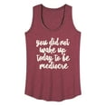 thumbnail image 1 of Instant Message - You Did Not Wake Up to be Mediocre - Women's Racerback Tank Top, 1 of 6