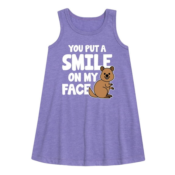 Instant Message - You Put A Smile On My Face - Toddler & Youth Girls A-line Dress