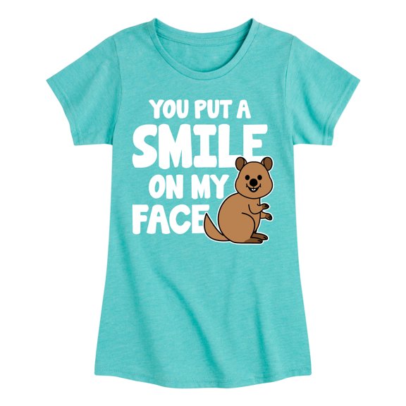 Instant Message - You Put A Smile On My Face - Toddler & Youth Girls Short Sleeve Graphic T-Shirt