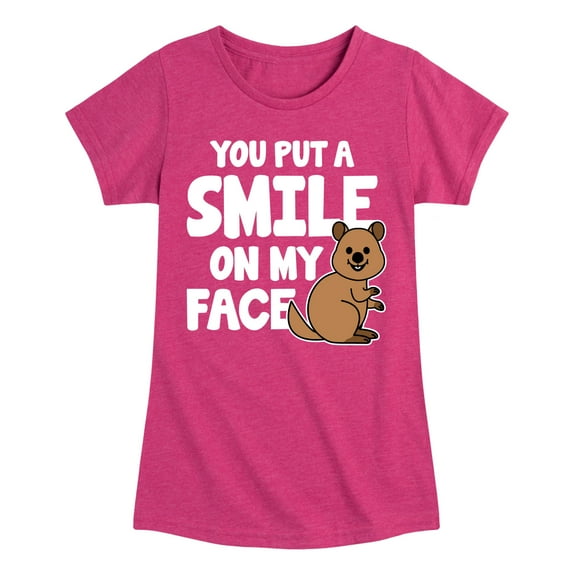 Instant Message - You Put A Smile On My Face - Toddler & Youth Girls Short Sleeve Graphic T-Shirt