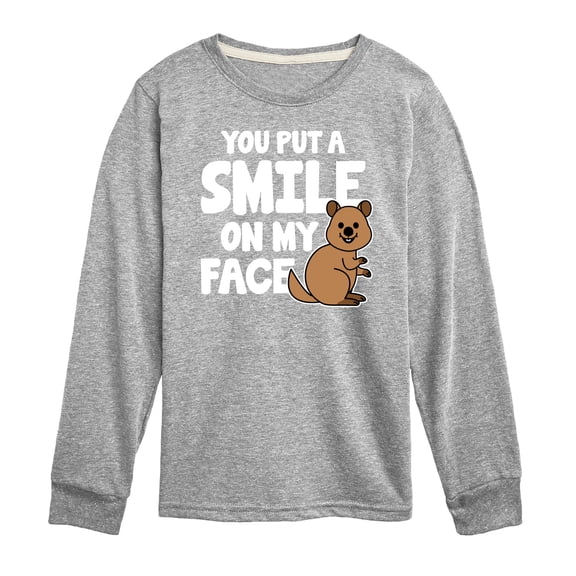 Instant Message - You Put A Smile On My Face - Toddler & Youth Long Sleeve Graphic T-Shirt