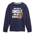 thumbnail image 1 of Instant Message - You Put A Smile On My Face - Toddler & Youth Long Sleeve Graphic T-Shirt, 1 of 6