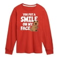 thumbnail image 1 of Instant Message - You Put A Smile On My Face - Toddler & Youth Long Sleeve Graphic T-Shirt, 1 of 6