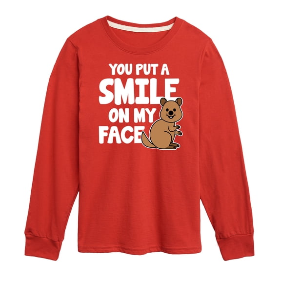 Instant Message - You Put A Smile On My Face - Toddler & Youth Long Sleeve Graphic T-Shirt