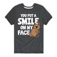 thumbnail image 1 of Instant Message - You Put A Smile On My Face - Toddler & Youth Short Sleeve Graphic T-Shirt, 1 of 6