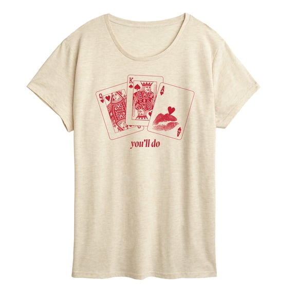 Instant Message - You'll Do Playing Cards - Women's Short Sleeve Graphic T-Shirt