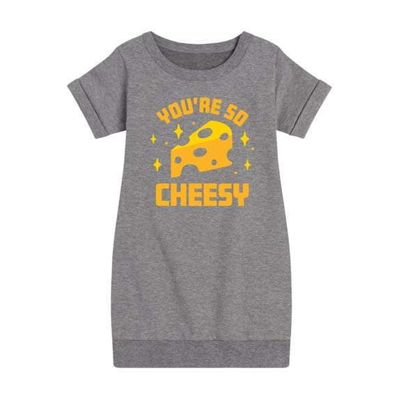 Instant Message - You're So Cheesy - Toddler & Youth Girls Fleece Dress