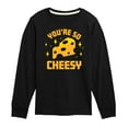 thumbnail image 1 of Instant Message - You're So Cheesy - Toddler & Youth Long Sleeve Graphic T-Shirt, 1 of 6