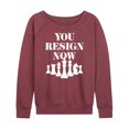 thumbnail image 1 of Instant Message - Your Resign Now - Women's Lightweight French Terry Long Sleeve Shirt, 1 of 5