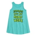 thumbnail image 1 of Instant Message - Zombies Ate My Homework  - Toddler & Youth Girls A-line Dress, 1 of 5