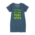 thumbnail image 1 of Instant Message - Zombies Ate My Homework  - Toddler & Youth Girls Fleece Dress, 1 of 6