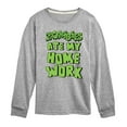 thumbnail image 1 of Instant Message - Zombies Ate My Homework - Toddler & Youth Long Sleeve Graphic T-Shirt, 1 of 6
