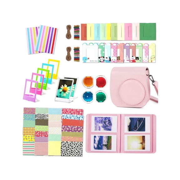 Instant Mini 12 Camera Accessories Compatible with Fujifilm Instax Mini 12 Camera Include Case/Album/Wall Hang Frames/Film Frames/Border Stickers/Corner Stickers
