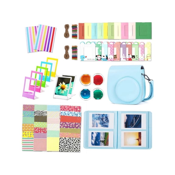 Instant Mini 12 Camera Accessories Compatible with Fujifilm Instax Mini 12 Camera Include Case/Album/Wall Hang Frames/Film Frames/Border Stickers/Corner Stickers