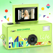 Instant Mini Digital Camera Keychain, 1080P HD Video Recorder with Flip Screen, Ultra Portable 9 Vibrant Colors for Students, Vloggers, Daily Use & Retro Style