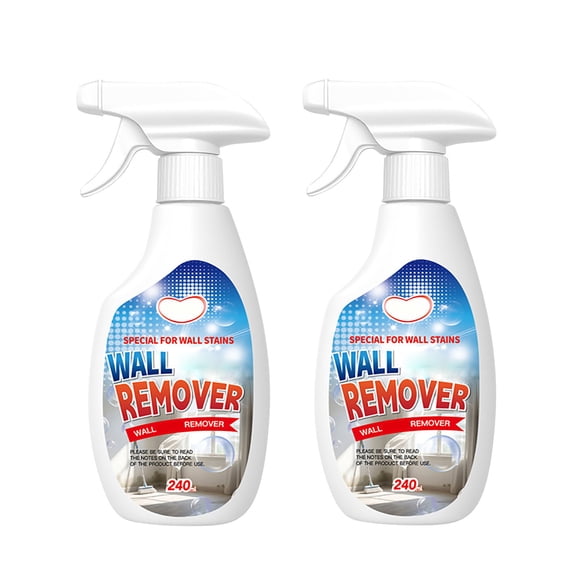 Instant Mold Stain,Wall Mold Remover Spray,2PC 240ml Antimicrobial Wall Cleaner - Fast-Acting Mildew & Mold Remover for White Walls | Safe for Home Use(MulticolorWhite)