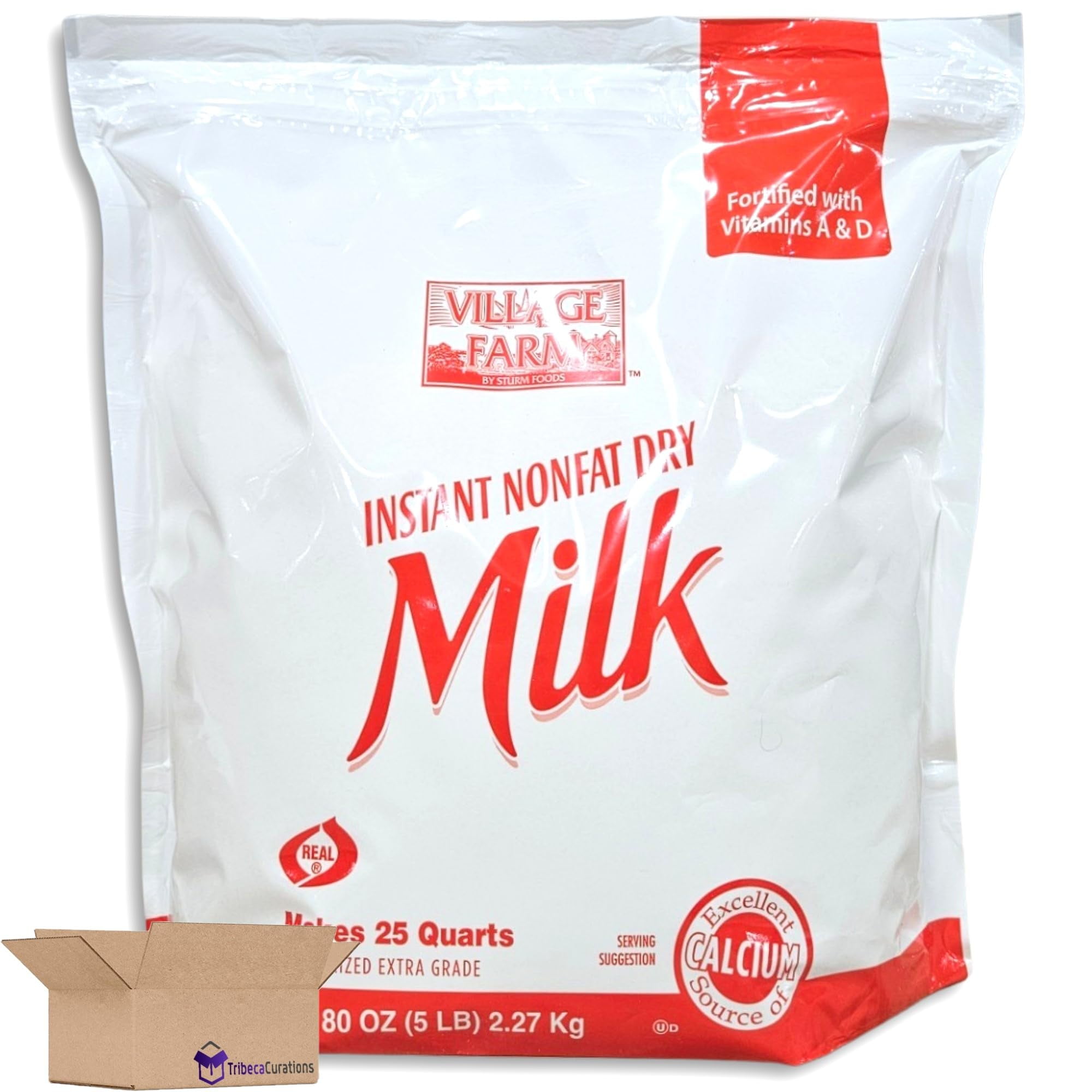 Instant Nonfat Dry Milk Value Pack Bundled by Tribeca Curations