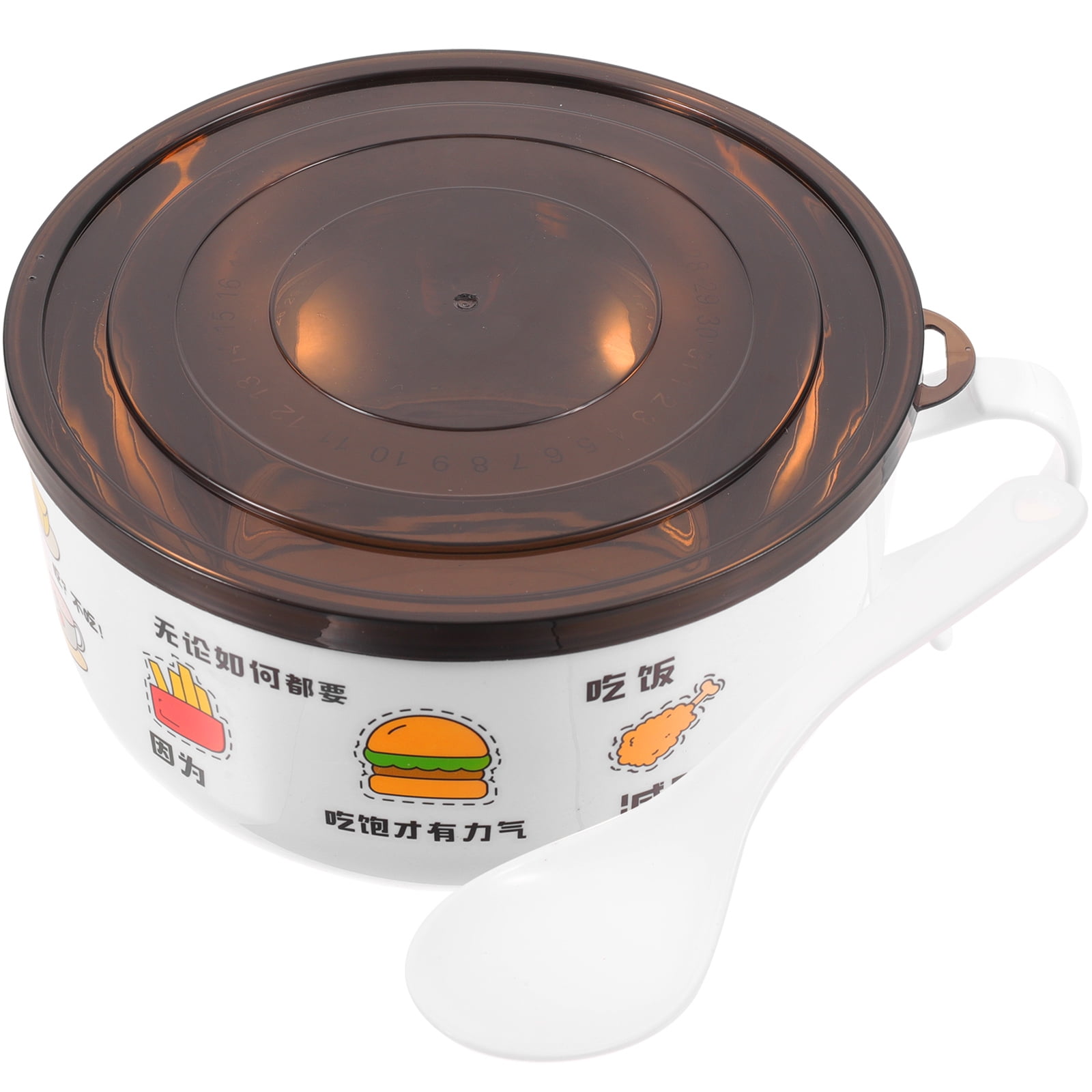 Instant Noodle Bowl Ramen Stainless Steel Insulated with Handle Nonslip