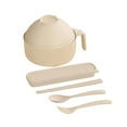 thumbnail image 1 of Instant Noodle Bowl Set with Lid | Microwave Safe Straw Fiber | Large Soup Bowl 33oz, Chopsticks, Spoon, Fork, Cutlery Box, 1 of 6