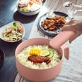 thumbnail image 1 of Instant Noodles Bowl with Lid Set - Wheat Straw Dinnerware for Student Dormitory Kitchen - 8 Piece Reusable Soup Bowl, Chopsticks, Spoon, Fork and Cup Set, 1 of 6