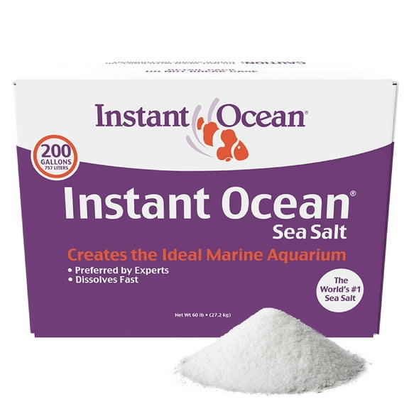 Instant Ocean Sea Salt 200 Gallons, for Marine Aquariums, Fast Dissolving