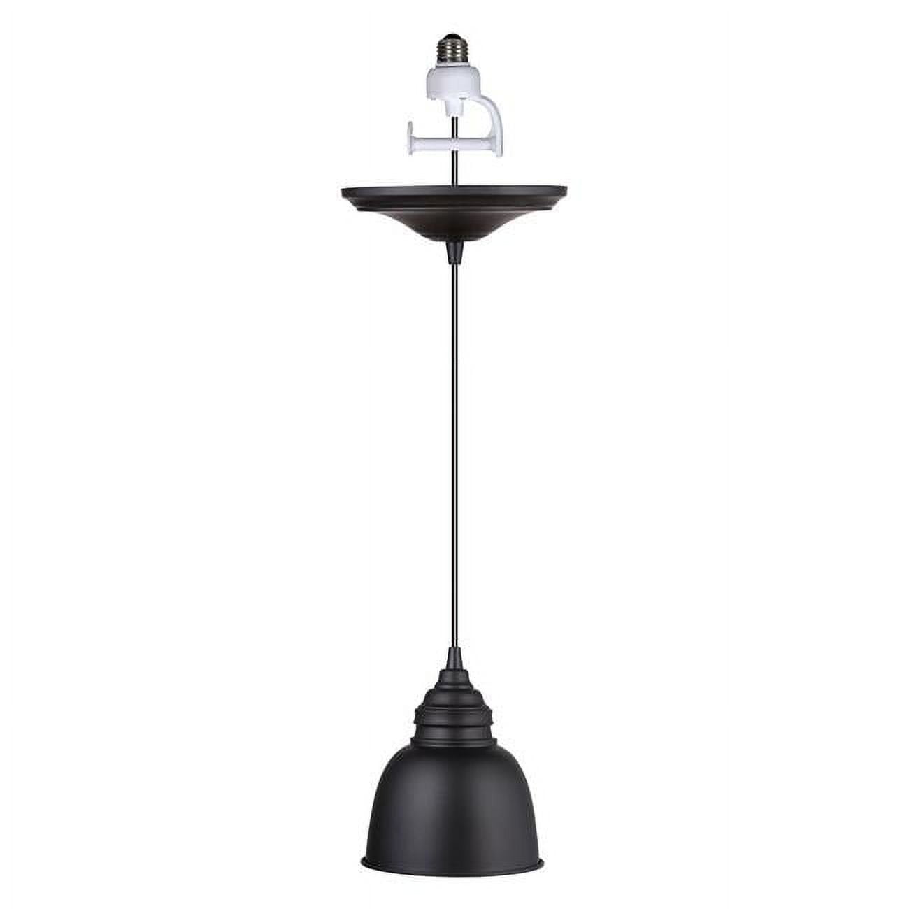 Instant Pendant Ceiling Fixture: Recessed Light Conversion Kit with Metal  Shade - Matte Black - Walmart.com, image size:1300x1300