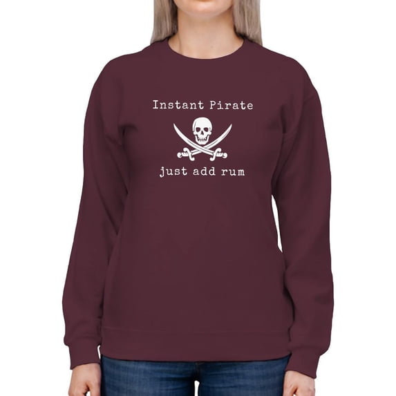 Instant Pirate Sweatshirt Women -Smartprints Designs, Female XX-Large