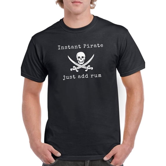 Instant Pirate T-Shirt Men -Smartprints Designs, Male XX-Large