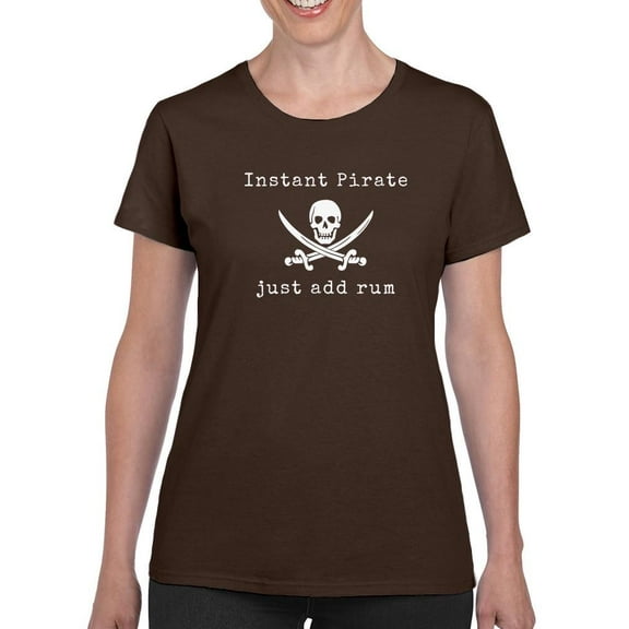 Instant Pirate T-Shirt Women -Smartprints Designs, Female 3X-Large