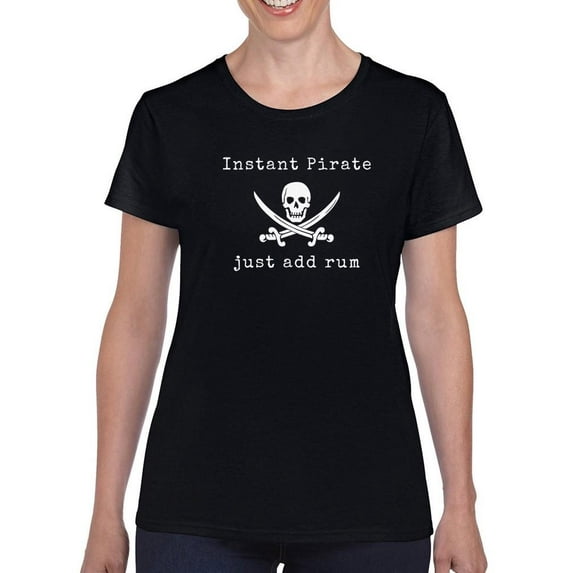 Instant Pirate T-Shirt Women -Smartprints Designs, Female 4X-Large