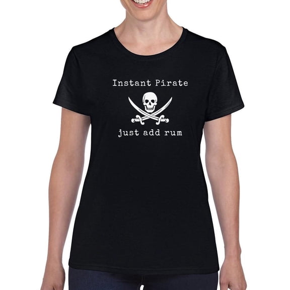 Instant Pirate T-Shirt Women -Smartprints Designs, Female Large
