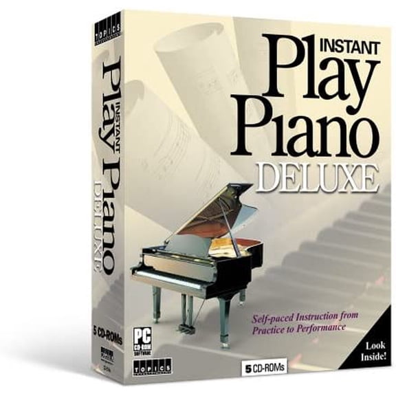 Instant Play Piano Deluxe 5 CDRom Set - Also includes Bonus DVD