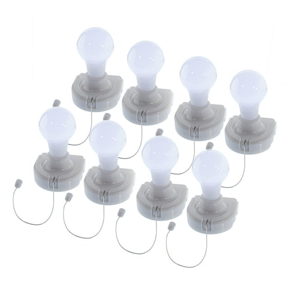 Instant Portable Light Bulb - Battery Operated LED Light Bulbs Peel and Stick Anywhere - 8pc