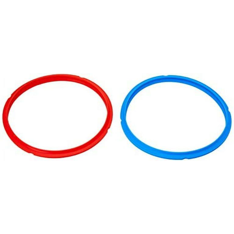Instant Pot 2 Pack Sealing Ring Inner Pot Seal Ring Electric Pressure Cooker Accessories Non Toxic BPA Free Replacement Parts Red Blue 5 and 6 QT Walmart