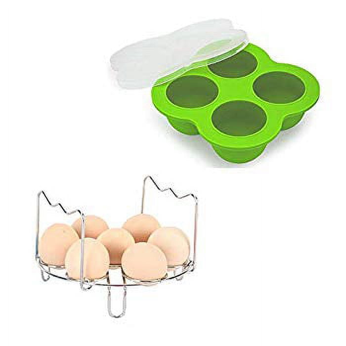 Instant Pot Accessories 3 Qt only,Egg Steamers Rack and Silicone Egg Bites  Mold for Instant Pot Mini 3 Qt Accessories and Pressure Cooker by ,2  Pack,Green 