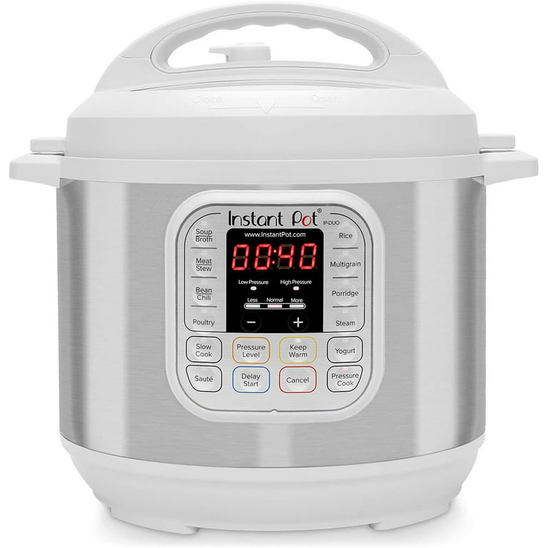 Instant Pot Duo 7-in-1 Electric Pressure Cooker, Slow Cooker, Rice Cooker,  Steamer, Saute, Yogurt Maker, and Warmer, 6 Quart, White, 14 One-Touch  Programs 