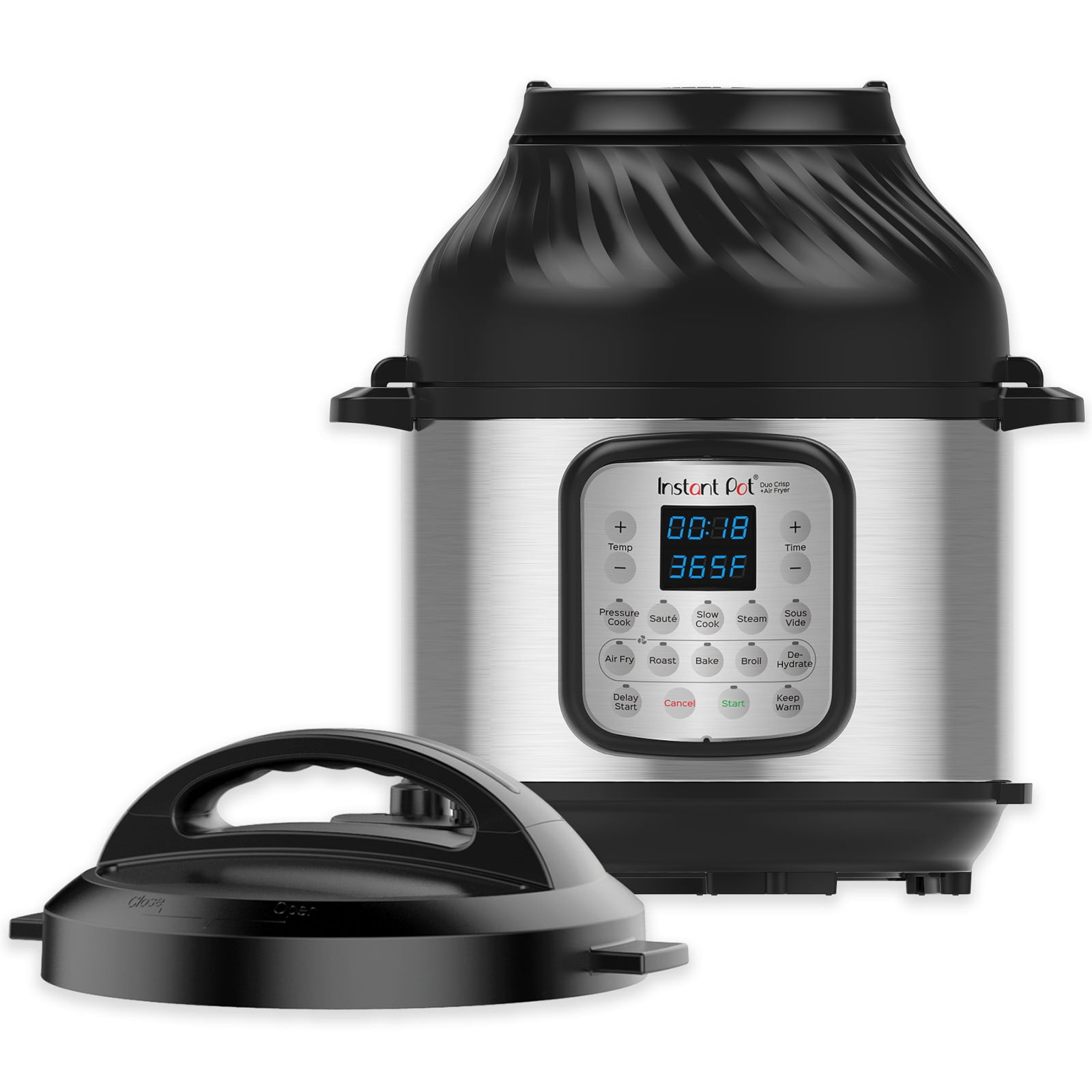 MOOSOO 6 QT Air Fryer Lid for Instant Pot with 7 Optional Presets