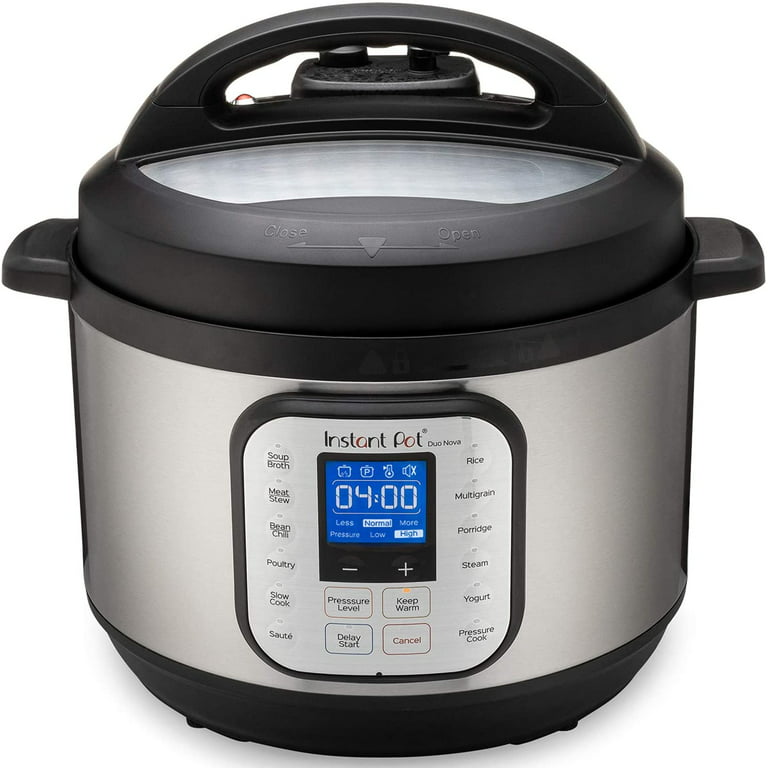 Instant Pot Duo Nova 7-in-1 Electric Pressure Cooker, Sterilizer, Slow  Cooker, Rice Cooker, Steamer, and more, 10 Quart, Easy-Seal Lid, 14  One-Touch Programs, Stainless Steel/Black 