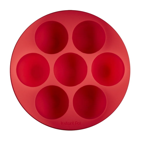 Instant Pot Egg Bites Pan with Lid Official Silicone Accessory, Compatible with 6-quart and 8-quart Cookers in Red