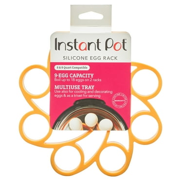 Instant Pot Egg Rack Official Silicone Accessory, Compatible with 6-quart and 8-quart Cookers in Yellow