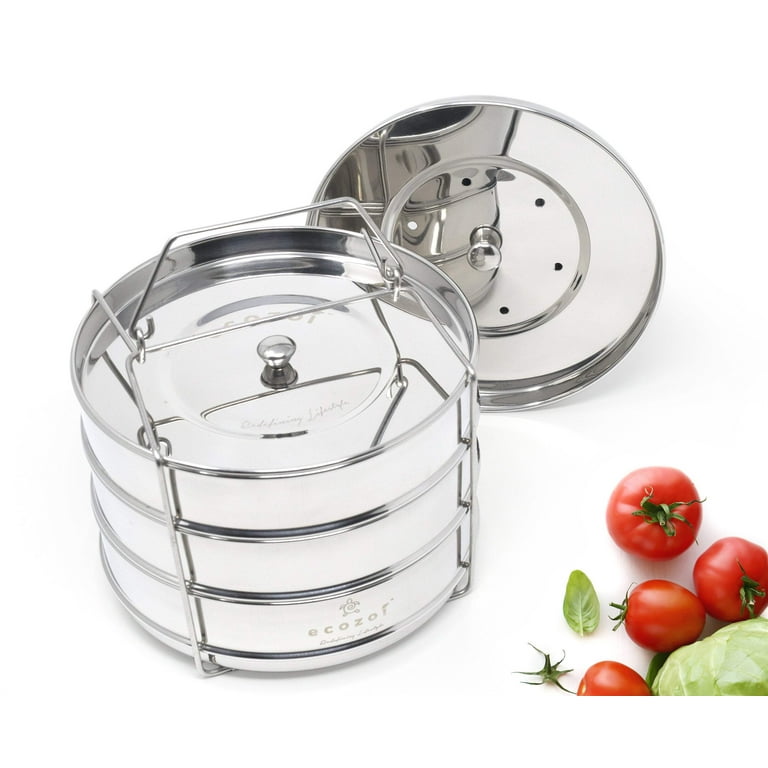 Instant Pot Stainless Steel Cooking Set Accessories 3 Tier Insert Pans for 6 Qt 8 Qt Pressure Cookers Walmart