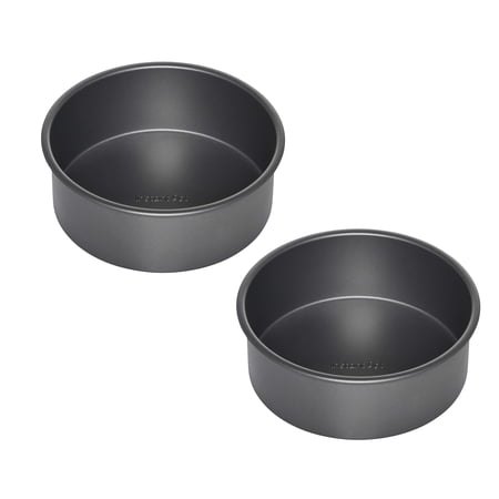 Instant Pot Official 7.5" Round Cake Pan Set of 2 - Nonstick, Heavy-Duty, Oven Safe, Baking, Cooking & Storing - Compatible with 6-Quart & 8-Quart Cookers, Vortex Air Fryer & Duo Crisp (Grey)